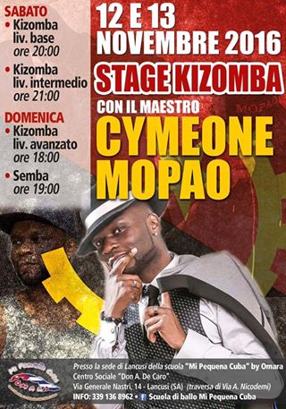 Stage di Kizomba con il maestro Cymeone Mopao