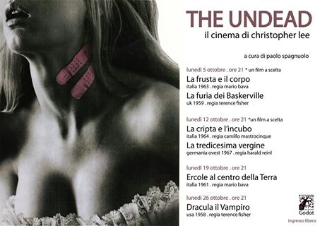 THE UNDEAD . Il Cinema di Christopher Lee . Rassegna Cinematografica a cura di Paolo Spagnuolo @Godot Art Bistrot