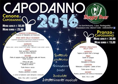 Capodanno 2016 all'Hungry Bear