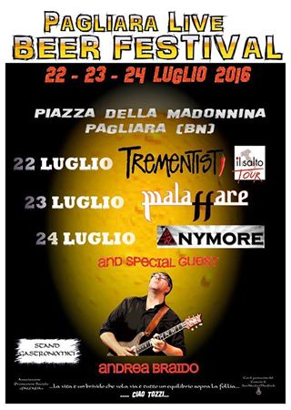 Trementisti in Concerto Venerdi 22 Luglio@Pagliara BN Live Beer Festival Piazza Della Madonnina ore 21:30