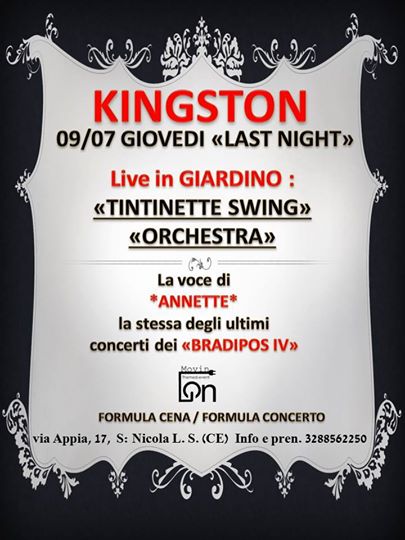 TINTINETTE SWING ORCHESTRA IN GIARDINO