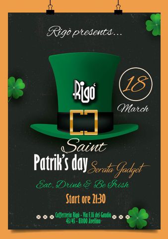 Patrik's day - Eat, Drink & Be Irish - Serata Gadget