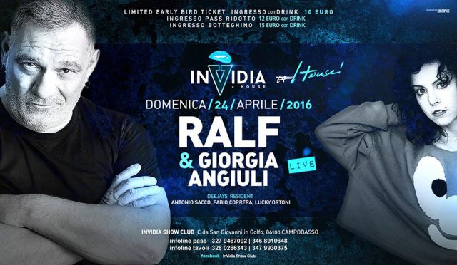 ☆★InVidia+house☆★Domenica 24 Aprile 2016☆★Ralf&Giorgia Angiuli☆★