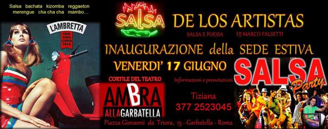 ❤❤❤Salsa De Los Artistas ❤ venerdì 17 giugno all'Ambretta ❤ inaugurazione della sede estiva ❤dj Marco Falsetti - 3772523