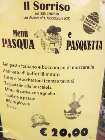 Menu Pasquale 2017