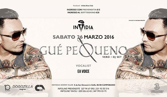 ★☆ InVidia Show Club ★☆ SABATO 26 MARZO 2016 • EASTER PARTY ☆★ GUE' PEQUENO SPECIAL GUEST