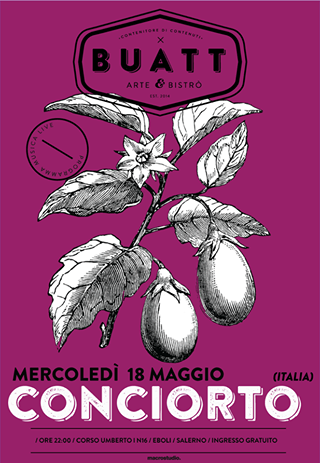 CONCIORTO (ITALIA) / LIVE @Buatt / MERCOLEDÌ 18 MAGGIO / ORE 22:00 / INGRESSO GRATUITO/