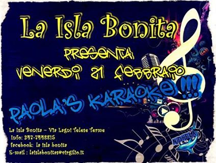 E come ogni venerdì si canta con Paola's karaoke!!