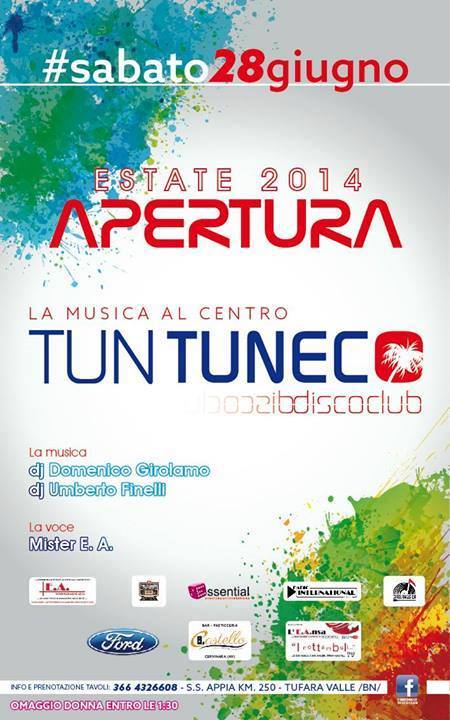 Apertura Estate 2014 Presso Tun Tuneco