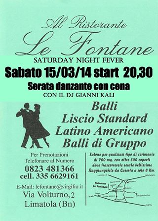 Serata danzante presso Le Fontane di Limatola -BN.