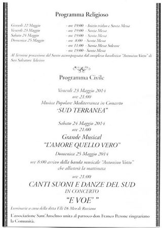 Festeggiamenti In Onore Di Sant'Anselmo D'Aosta