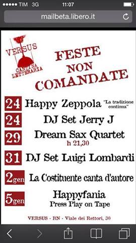 Festa Non Comandate Presso Versus