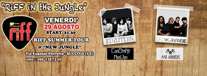 RIFF Eventi in Tour: Led Zeppelin e Skunk Anansie Tribute Band Live @ New Jungle!!! \m/ \m/