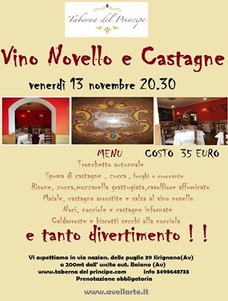 Vino novello e castagne