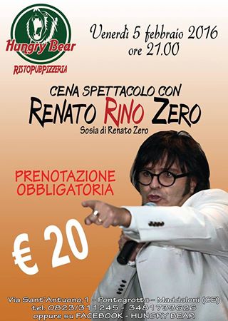 Renato Rino Zero in concerto - Cena spettacolo