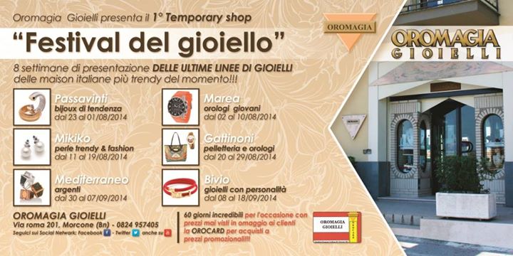 5° fase Festival del gioiello Temporary shop