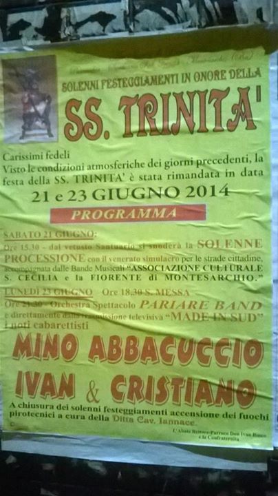 Solenni Festeggiamenti In Onore Di SS Trinit