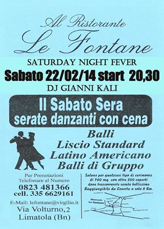 Serata danzante presso Le Fontane di Limatola -BN.