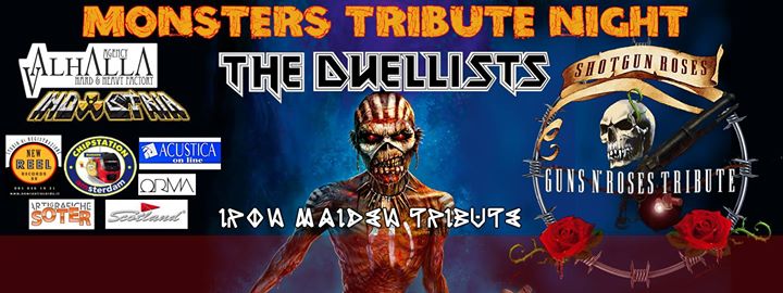 MONSTERS TRIBUTE NIGHT with The Duellists (Iron Maiden) + Shotgun Roses (Guns n' Roses) Big Event @ FONDI DI BAIA (NA)