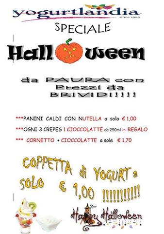 Offerte Speciale Halloween Presso Yogurtlandia