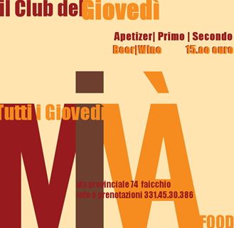 Il Club del G I O V E D i' !