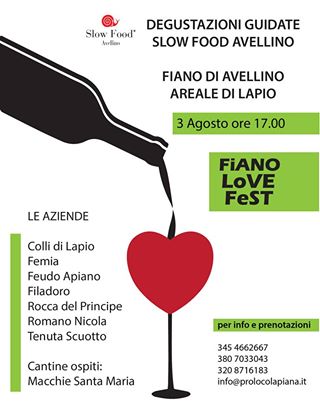 Degustazione Guidata Fiano di Avellino Areale di Lapio (Prenotazione necessaria. Posti Limitati.)